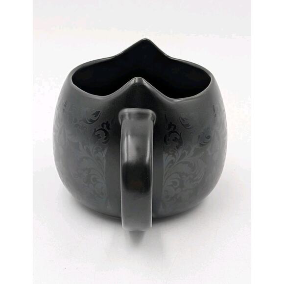 Cat Lady Box Ceramic Yarn Bowl Black Damask Cat Ear Limited Edition - Picture 2 of 8